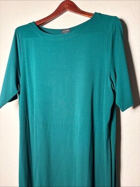 J. Jill Teal Green Short-Sleeve Maxi Dress